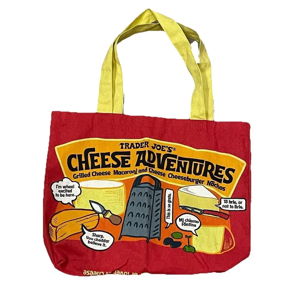 Trader Joe's Tote Grocery Shopping Bag Reusable Canvas‎ Beach Travel 100% Cotton